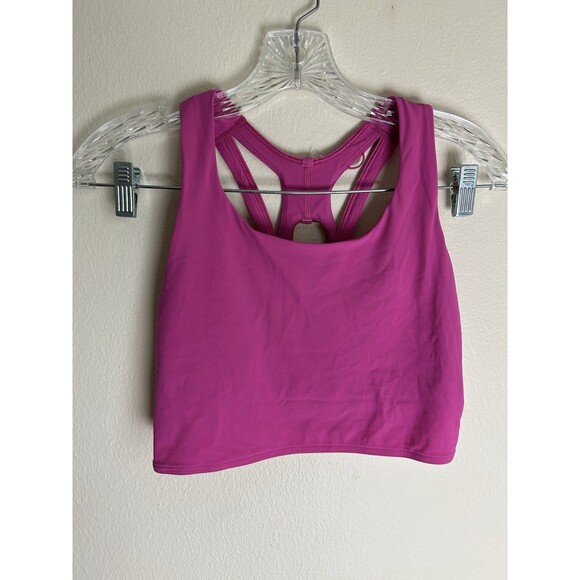Lululemon Dresses & Skirts - Lululemon Size 6 Tank Top Stash It Bra Sonic Pink Medium Support Sports Strappy